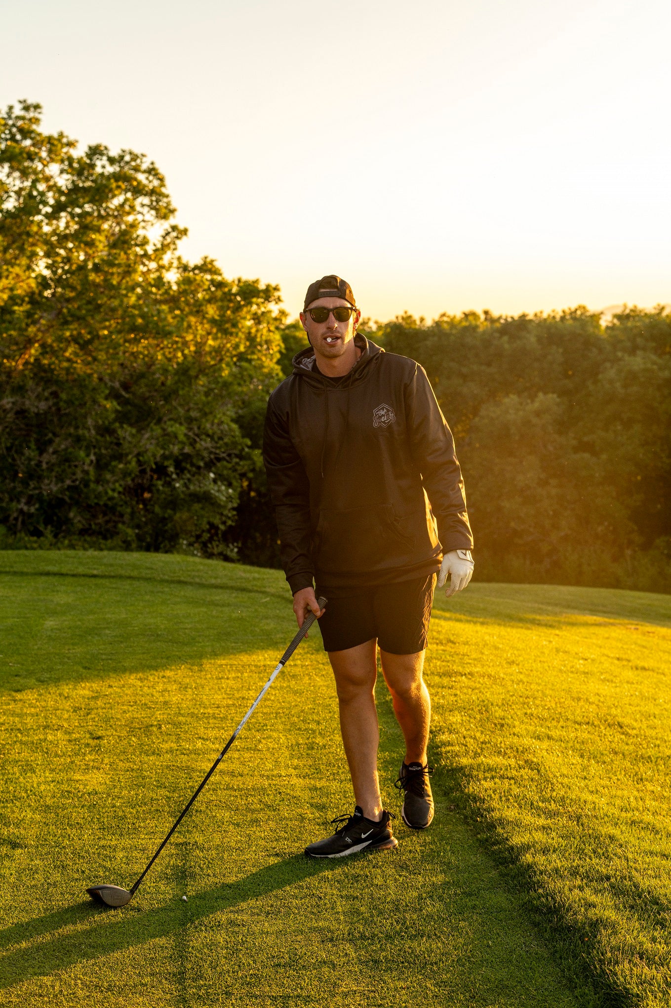 Black Hoodie W/ Camo Hood