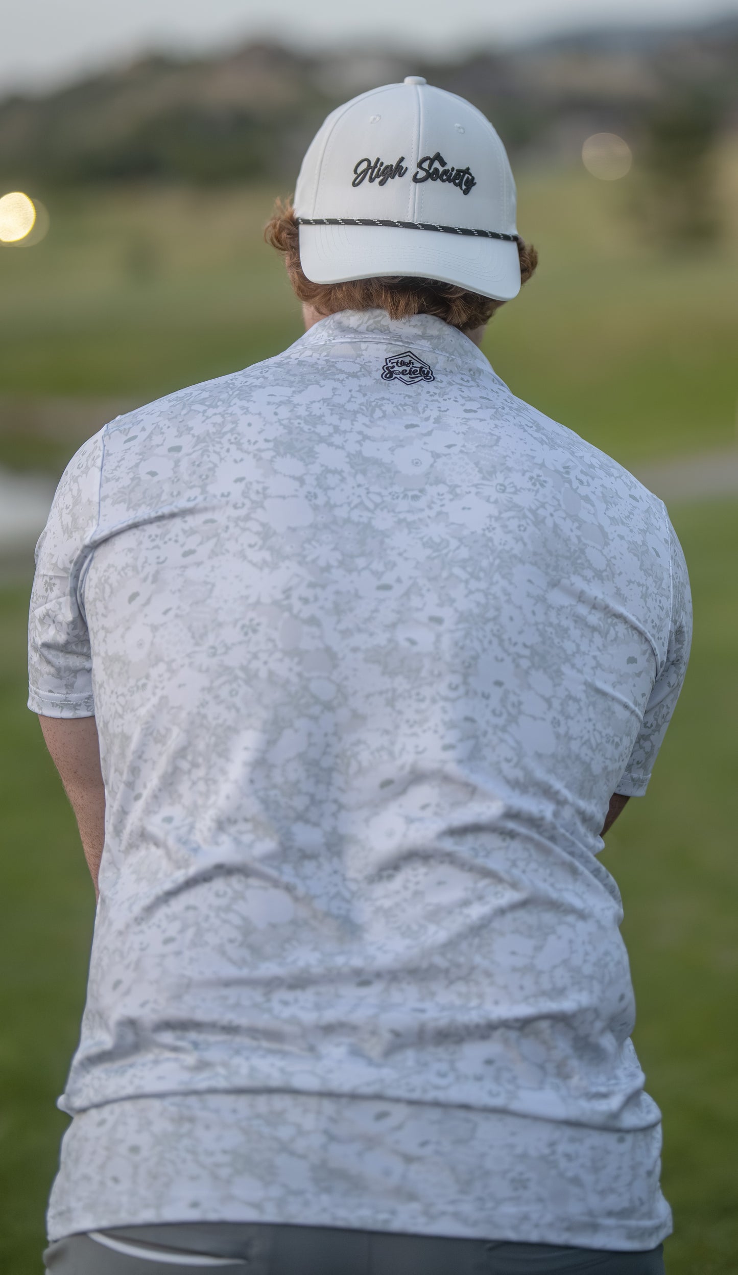 Frosted Floral Performance Polo
