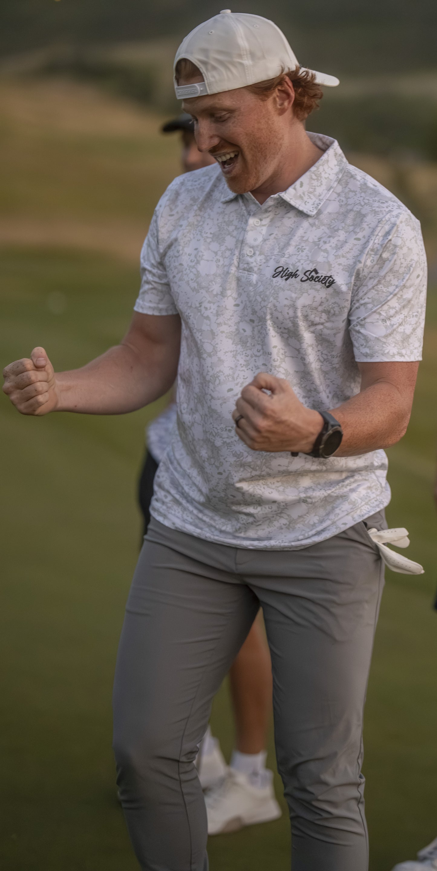Frosted Floral Performance Polo