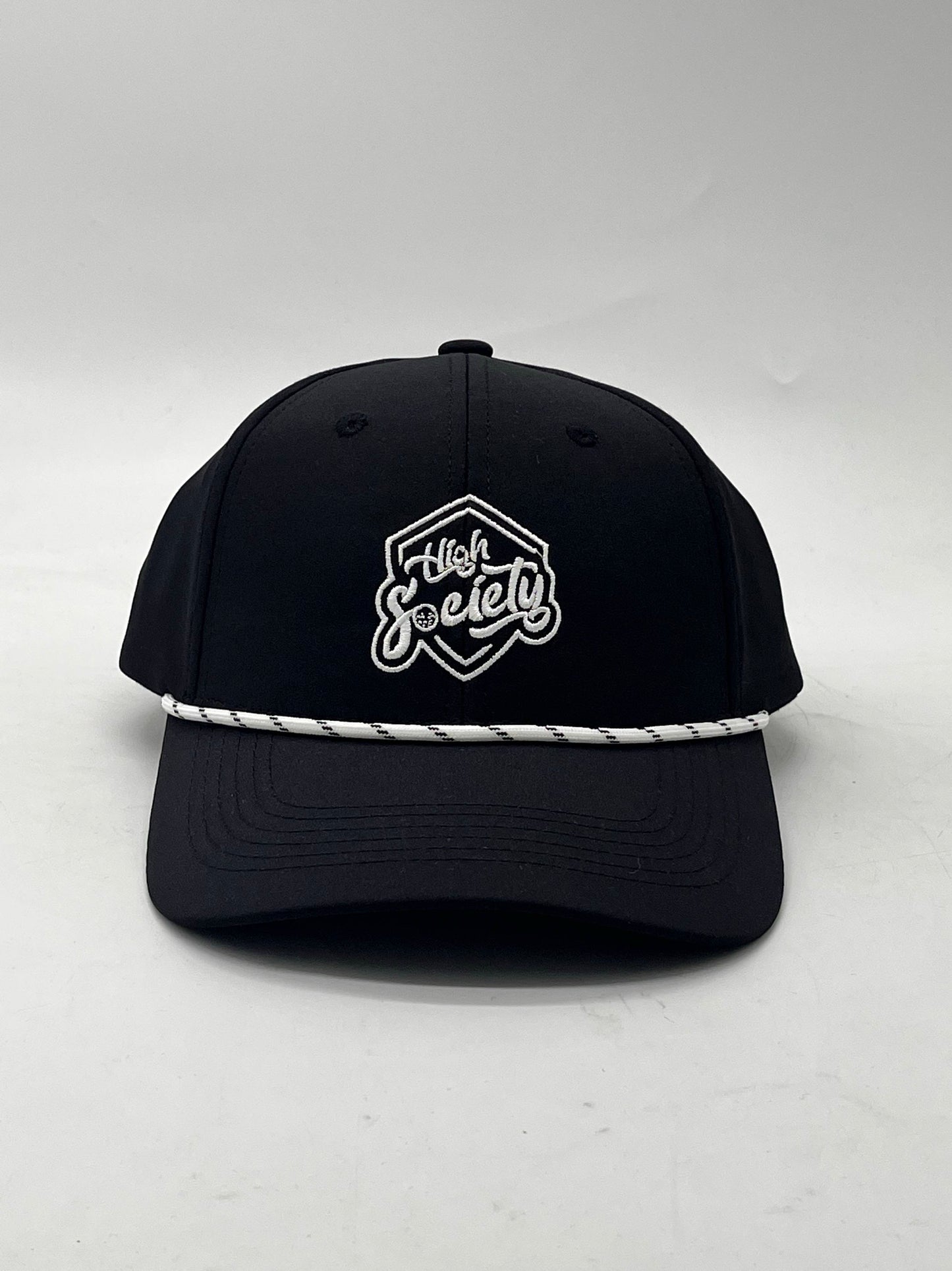 Black Snap Back Rope Hat