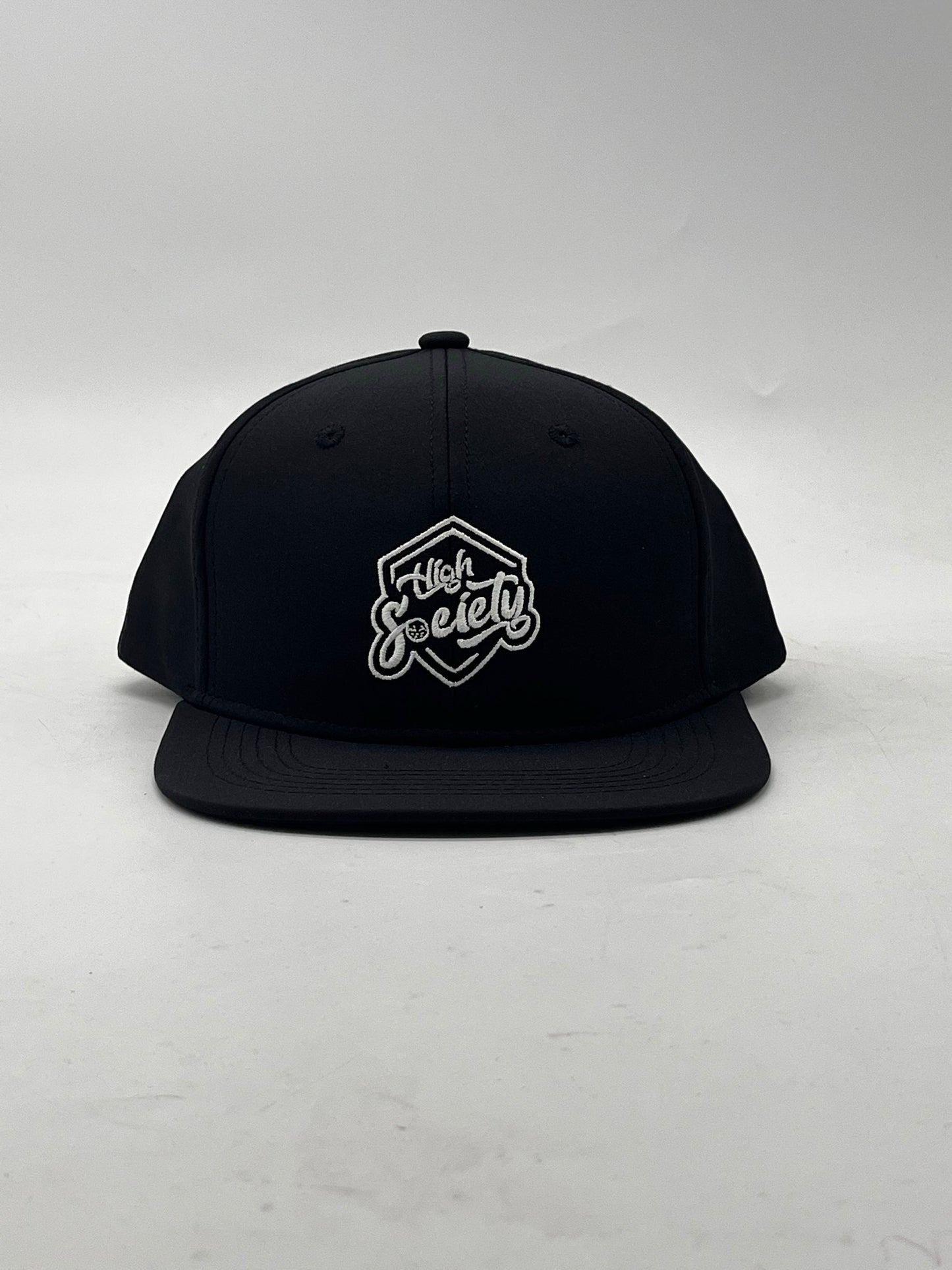 Black Flat Brim Snap Back